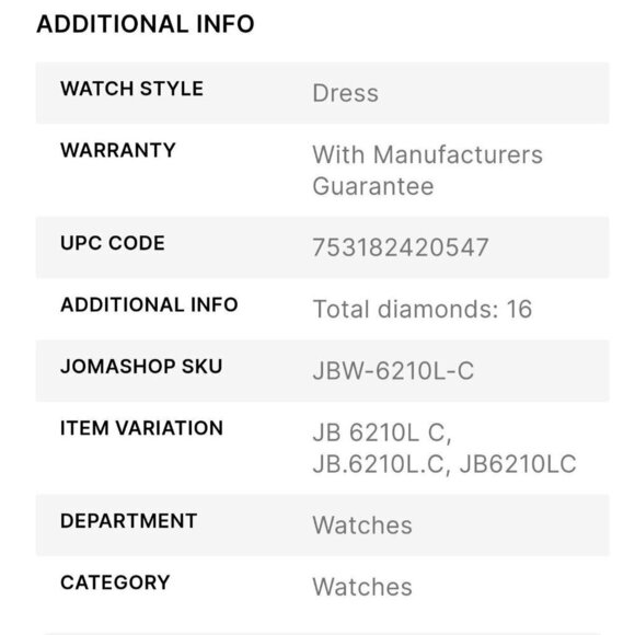 JBW Victory Blue Mother of Pearl Chronograph Dial Diamond Ladies Watch New - Picture 12 of 12